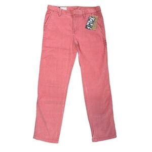 NWT Hurley Women's Pink Corduroy Pants Size‎ 9 Casual Mid Rise